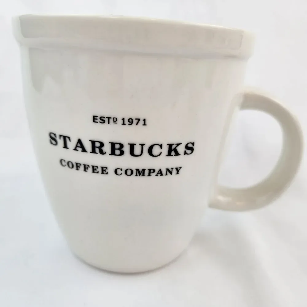 ☕️Starbucks 2007 Ivory Est 1971 Abbey Ceramic 16oz Mug